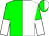 Green & white halves, green & white halved sleeves (Tricar Stables, Inc)