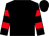 Black, red hoops on sleeves (Clair Walker)