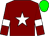 Maroon, white star & armlet, green cap (Gigginstown House Stud)