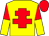 Yellow, red cross of lorraine, halved sleeves, red cap (C R B Bloodstock Limited)