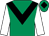 Emerald green, black chevron, white sleeves, emerald green cap, black diamond (M Gannon, H Vlatas, M Willis, L N Harm)
