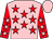 Pink, red stars, red sleeves, pink stars and cap (Mr M Aniol, Mr S Turner, Mr A Chandler)