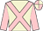 Beige, pink cross belts and sleeves, pink and beige quartered cap (Mark E Smith & The Magic Partnership)