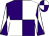 purple, white quarters, white sleeves, purple diabolo (Mr David Howden & Mr David Redvers)