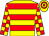 Yellow, red hoops, checked sleeves (The Smart Set)