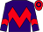 Purple with red chevron hoop, red chevron on sleeves, purple hoop on red cap (Mr & Mrs Lam Kwok Yan)