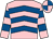 Pink, royal blue chevrons, hooped sleeves, quartered cap (Helen Jameson Racing Partnership)
