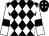 Black and white diamonds, white sleeves, black armlets (The Wayward Pilgrims)