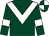 Dark green, white chevron and armlets, quartered cap (Byrnes Bloodstock Ltd)