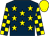 Dark blue, yellow stars, checked sleeves, yellow cap (Hale Racing Limited & Mr D McCain Jnr)