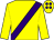 Yellow, purple sash, purple spots on cap (Paul Hibbard & Mrs B Power)