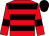 Red, black hoops, armlets and cap (Mr R J C Lewis)