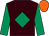 Brown, emerald green diamond and sleeves, orange cap (Hewitt And Michael Partnership)