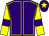 Purple, yellow seams, yellow sleeves, purple armlets, purple cap, yellow star (Chris & David Stam)