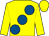 Yellow, large royal blue spots (Mr B G Powell)