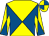 Royal blue & yellow diabolo, quartered cap (Michael Brazil)