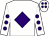 White, purple diamond, purple spots on sleeves, white cap, purple spots (Conor J Murphy)