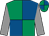 Emerald green and royal blue (quartered), grey sleeves (K Johnson, K Jessup)