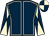 Dark blue, beige seams, diabolo on sleeves, quartered cap (Crown Connoisseurs)