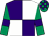 Purple and white (quartered), emerald green sleeves, purple armlets, check cap (Exmoor Mist Partnership)