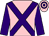 Pink, purple cross belts and sleeves, hooped cap (Mrs Louise Merry & Mrs Julia Venvell)