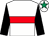 White, red hoop, black sleeves, white cap, emerald green star (Power Of Positivity Syndicate)