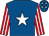 Royal blue, white star, red & white striped sleeves, royal blue cap, white stars (Do Well Syndicate)