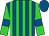 Royal blue, lime green stripes, royal blue armlets on lime green sleeves, royal blue cap (Lucas Downs Ltd And McGoldrick, Brian)