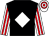 Black body, white diamond, white arms, red striped, white cap, red hooped (O Trinquet/s Dehez)