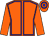 Orange body, big-blue seams, orange arms, orange cap, big-blue hooped (Ecurie Muserolle)