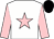 White body, rose star, rose arms, black cap (Mme V Blot)
