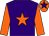 Purple body, orange star, orange arms, orange cap, purple star (Ecurie Jean-michel Carrie)