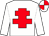 White, red cross of lorraine, quartered cap (Ecurie Pegase)