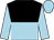 black and light blue halved horizontally, light blue sleeves, light blue cap (D Brochon)