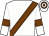 white, chocolate sash, chocolate armlets, hooped cap (Mme Mauricette De Sousa)