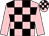 Pink, black checked, pink sleeves, checked cap (Ecurie Des Charmes)