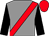 grey, red sash, black sleeves, red cap (Mme B Arnaudis)