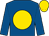 Royal blue, gold disc and cap (Lars-erik Aulin)