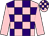 Pink, purple checked, pink sleeves, checked cap (Ec W Racing Trot)