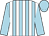 light blue and white stripes, light blue sleeves and cap (Ecurie Atletic)