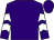 Purple, white circled 'k', white chevrons on sleeves (Kristina Tumblin)
