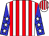 White, red stripes, white stars on blue sleeves (Matthew Tomlinson)