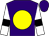 Purple, yellow spot, black bars on white sleeves (Mast Thoroughbreds LLC)