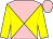 Pink, yellow diablo, yellow sleeves, pink cap (Susan King)