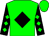 Green, black diamond on front, green diamonds on black sleeves (Rodney Leyendecker)
