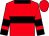 Red, black hoop, black bars on sleeves, black cuffs and collar (Eligio Meraz)