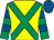 Yellow, Green cross sashes, Green & Blue hooped sleeves, Blue cap (H De Waele)