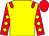 Yellow, red epaulets, red sleeves, yellow diamonds, red cap (S P Bloodstock)