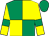Emerald green and yellow (quartered), yellow sleeves, emerald green armlets and cap (Mr J A Moore)
