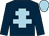 Dark blue, light blue cross of lorraine, light blue cap (Mrs Josephine King)